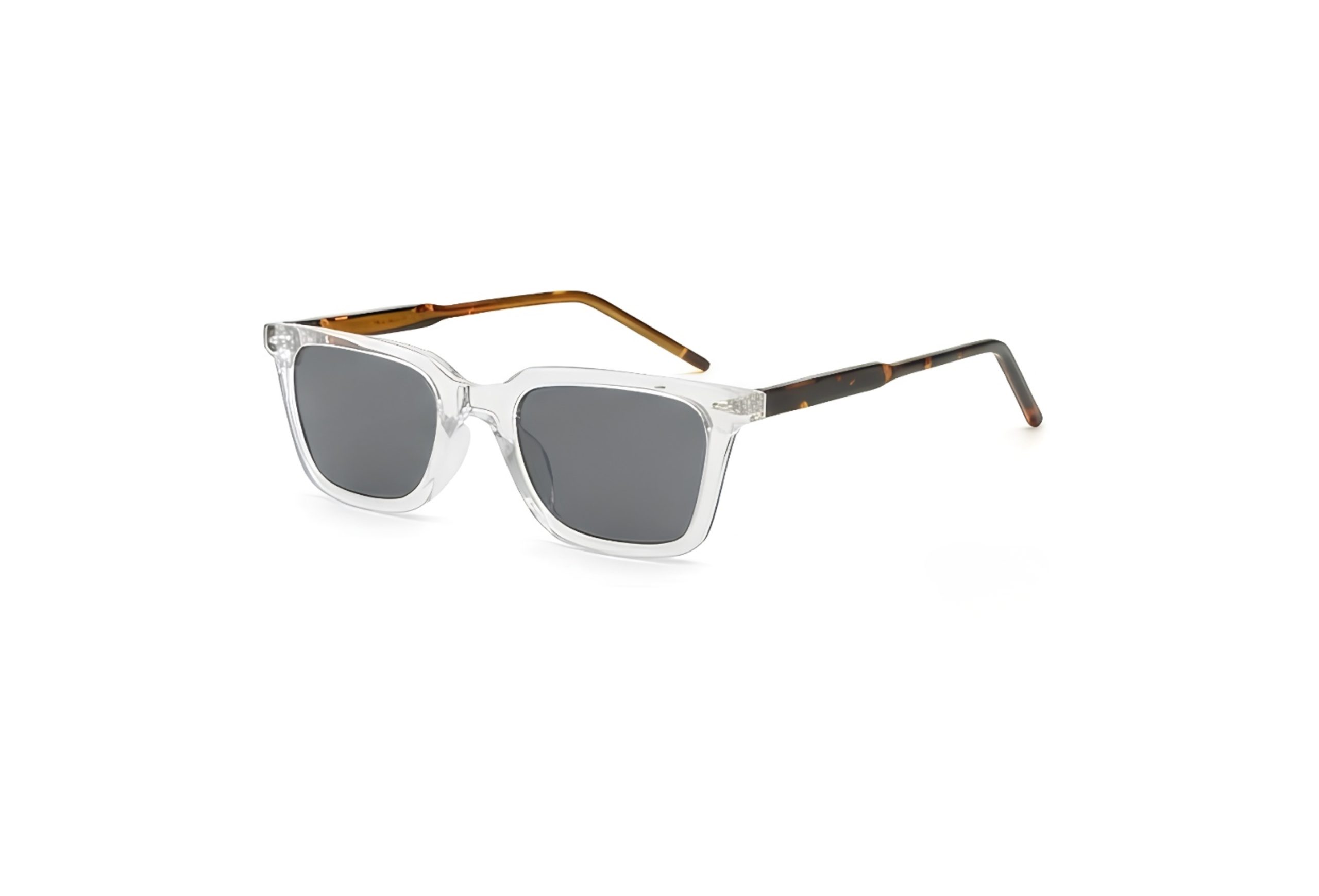 Vanguard Dual-Dot Square Crystal Clear Dark Grey Unisex Sunglasses