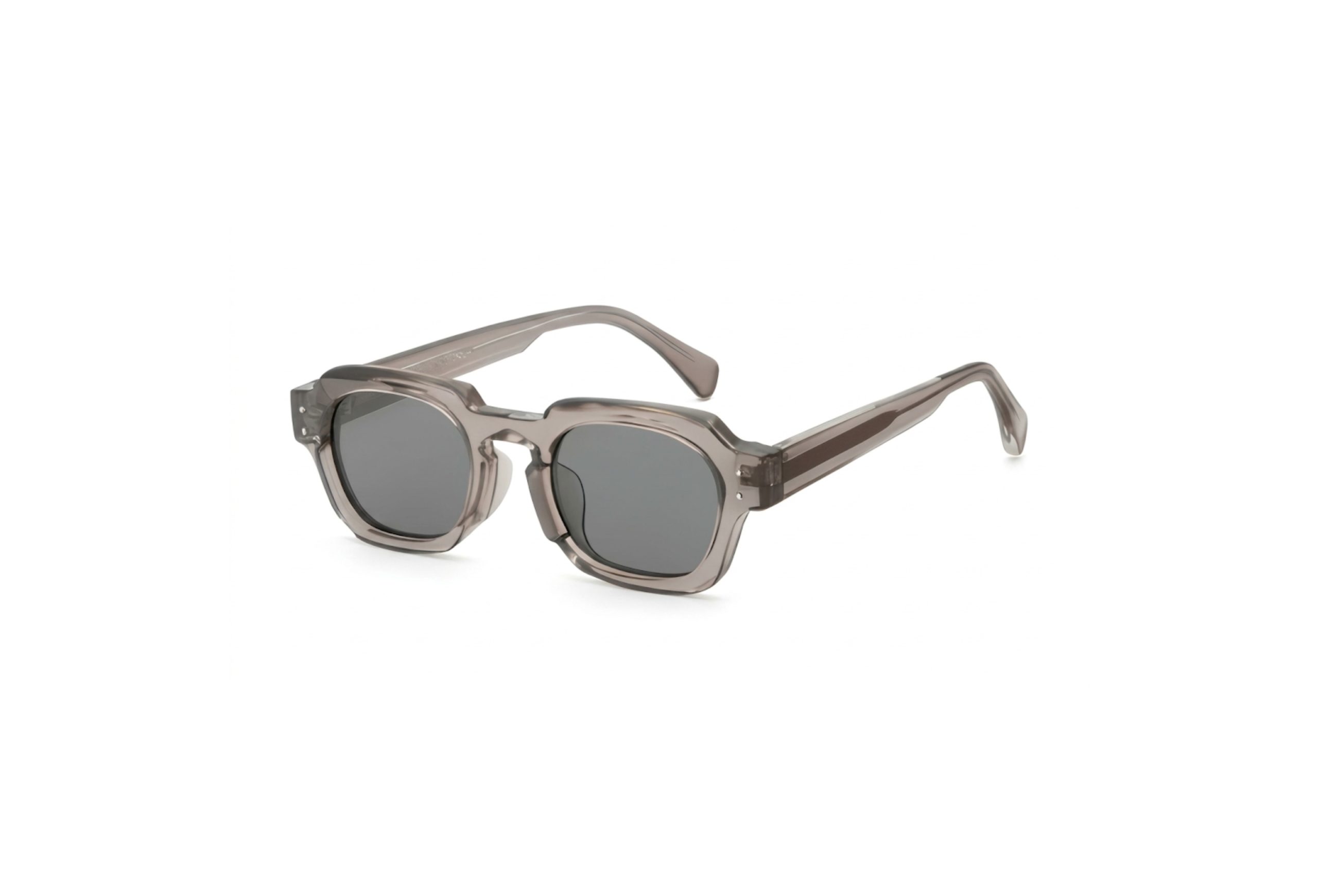 Shadow Ridge Square Acetate Translucent grey / Dark grey Unisex Sunglasses