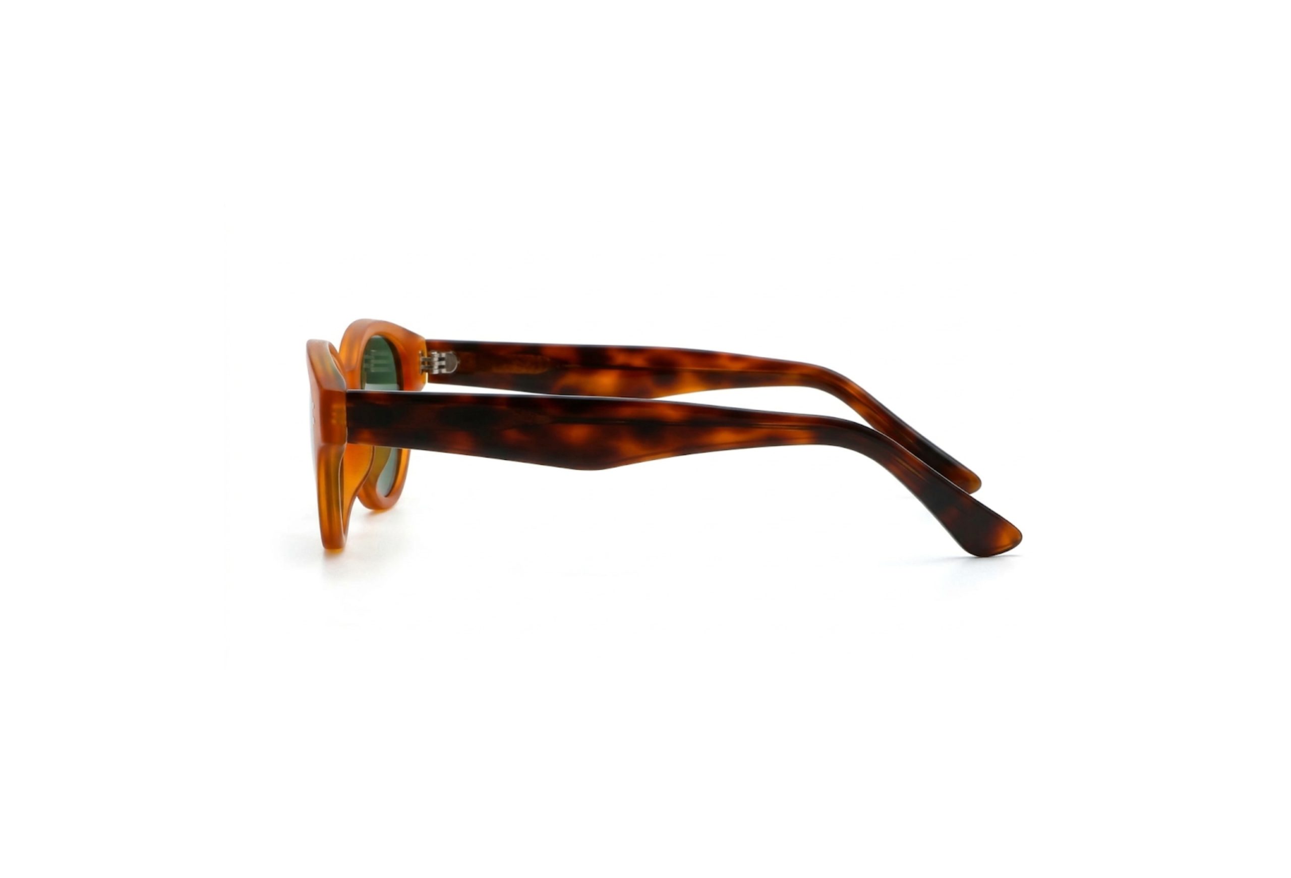 Prism Vista Cat-Eye Translucent Orange / Dark Green Unisex Sunglasses - Image 2