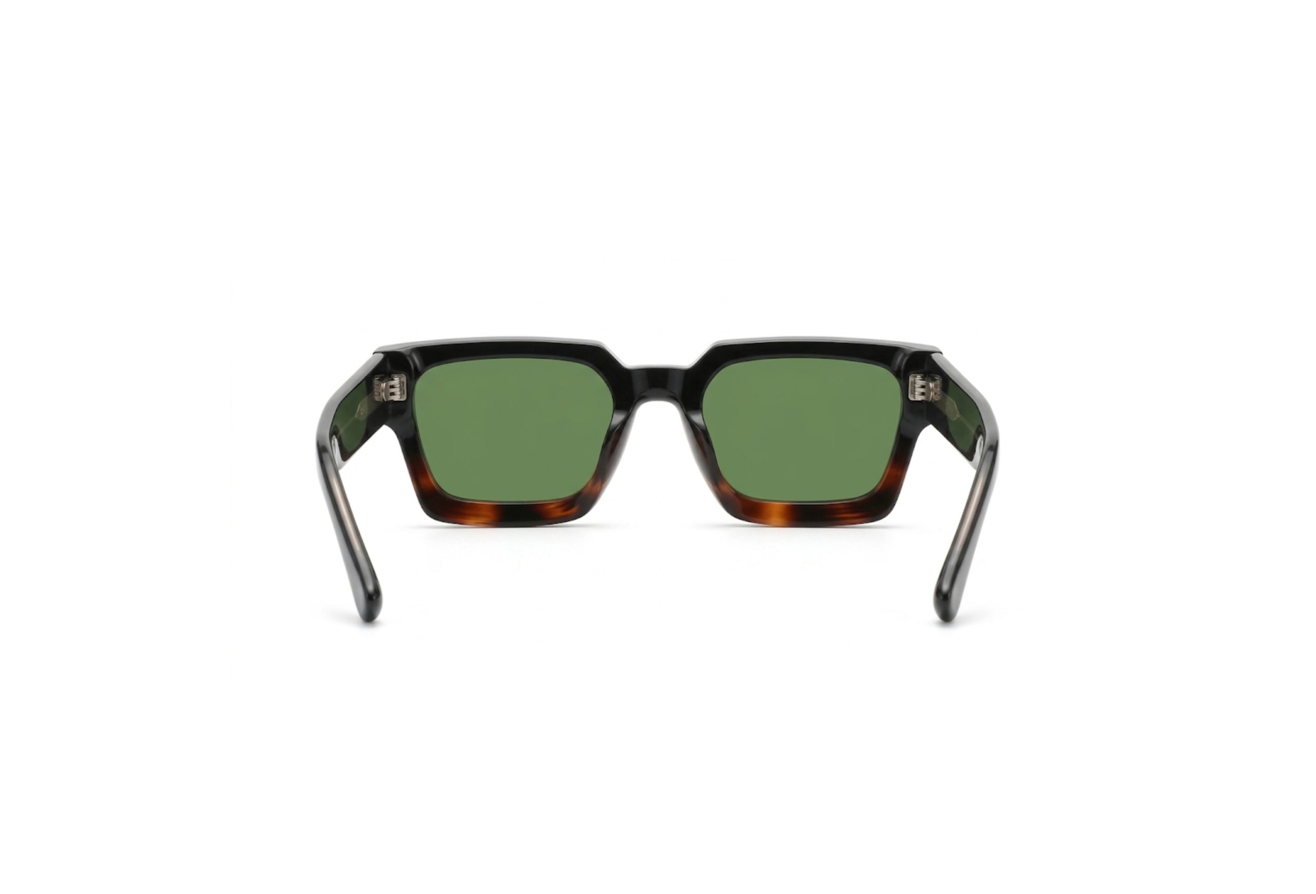 Shadow Ridge Acetate Block Black / Tortoiseshell Green Unisex Sunglasses - Image 3