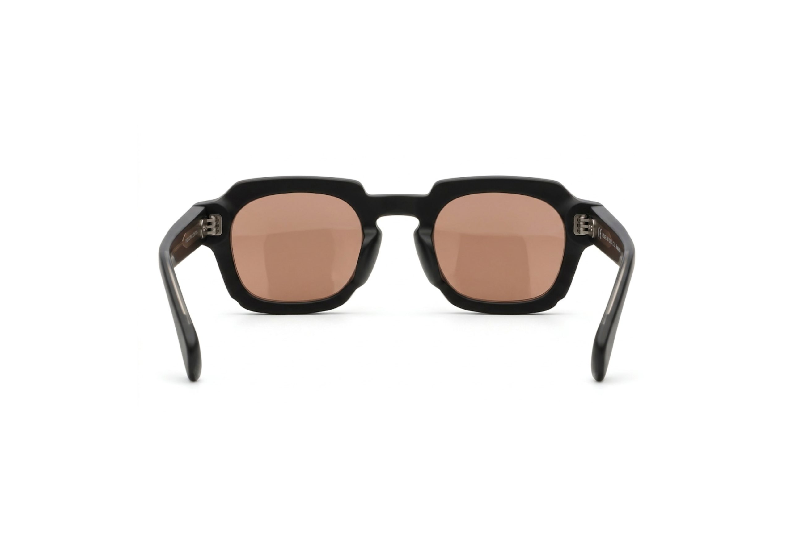 Onyx Sculpt Bold Acetate Matte Black Light Brown Sunglasses - Image 3