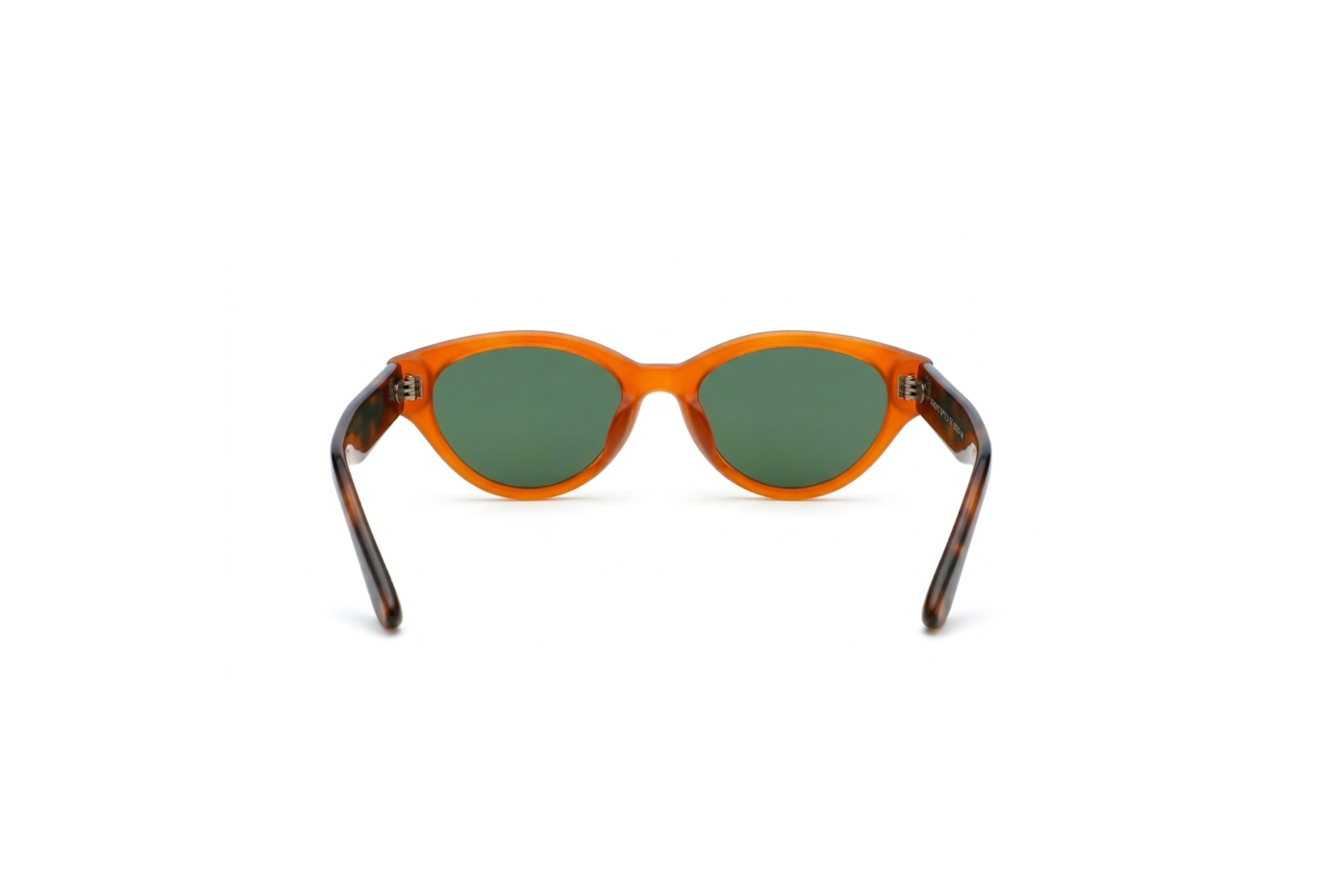 Prism Vista Cat-Eye Translucent Orange / Dark Green Unisex Sunglasses - Image 3
