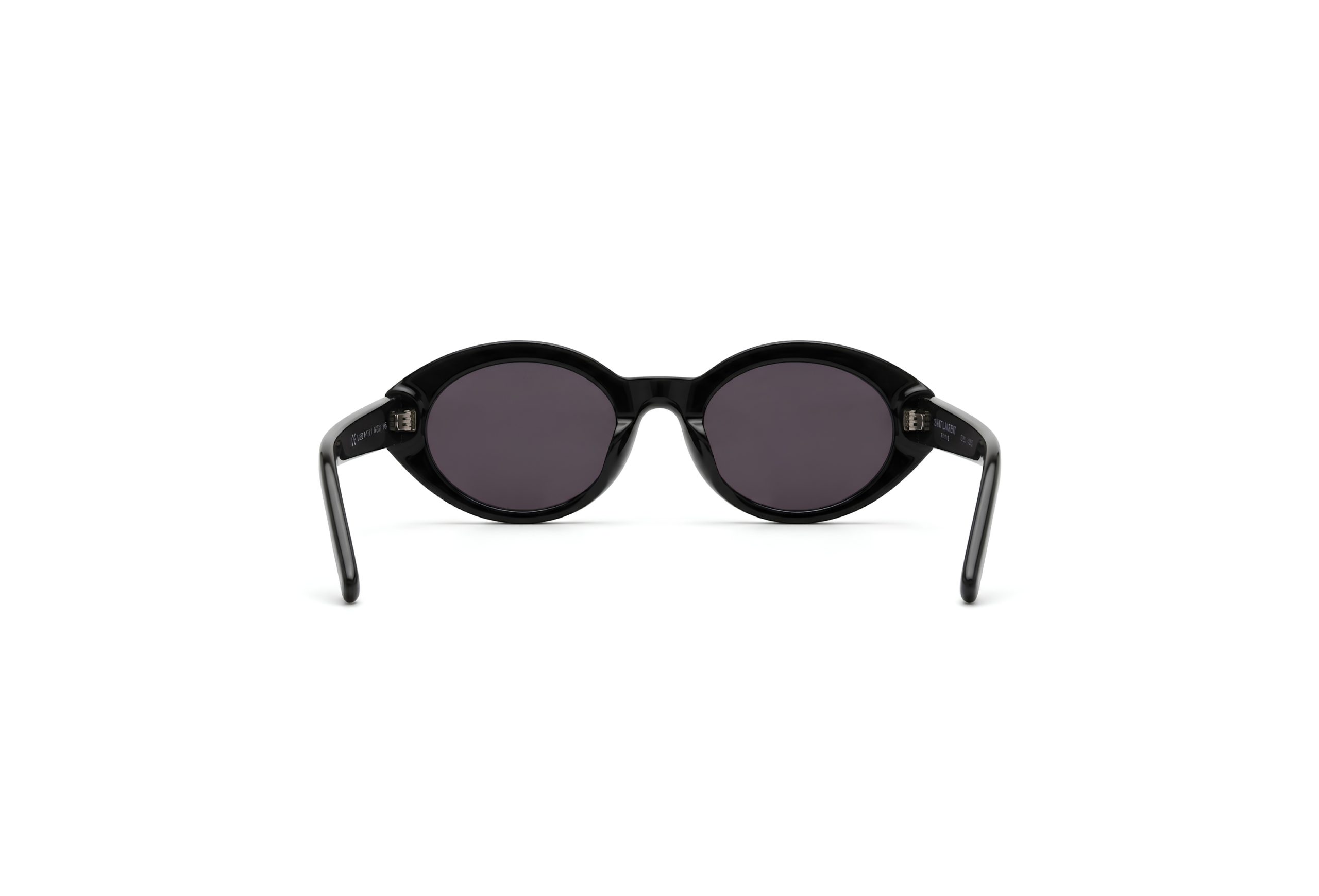 Obsidian Oval Silhouette Sunglasses Glossy Black - Image 4