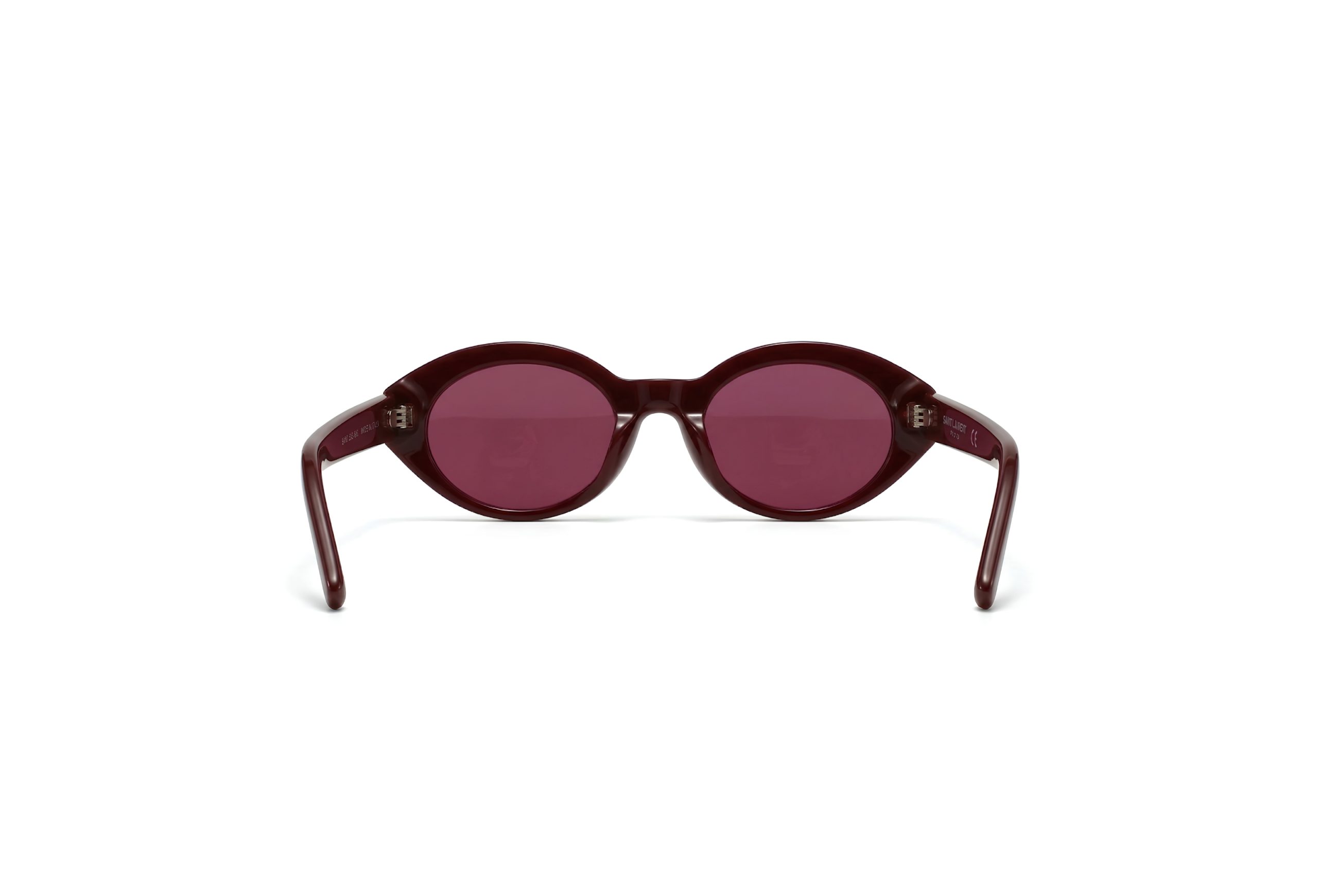 Obsidian Oval Silhouette Dark Wine Red Unisex Sunglasses - Image 4