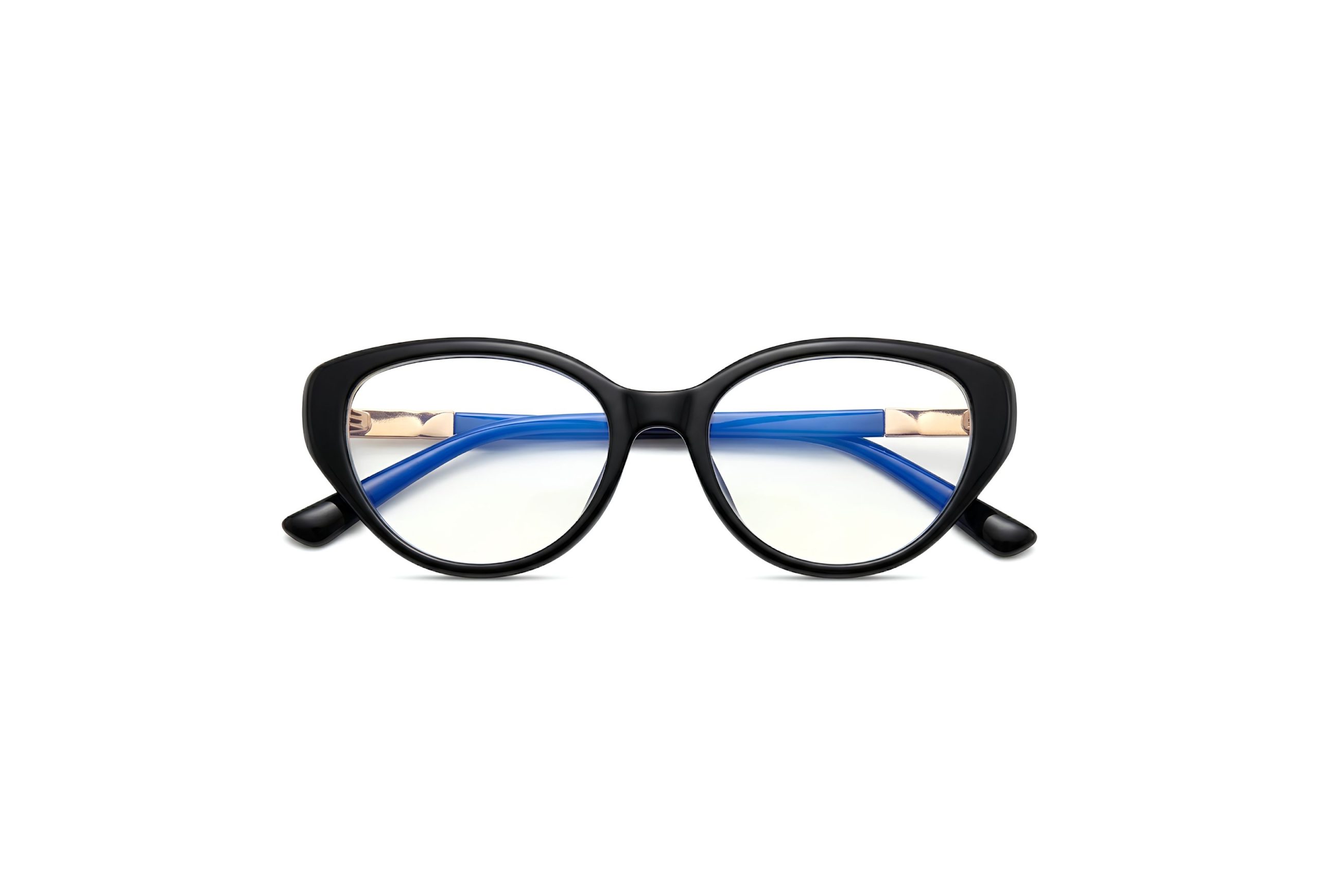 Lumina Shield Oval Cat-Eye Frame Women Glossy Black - Image 2