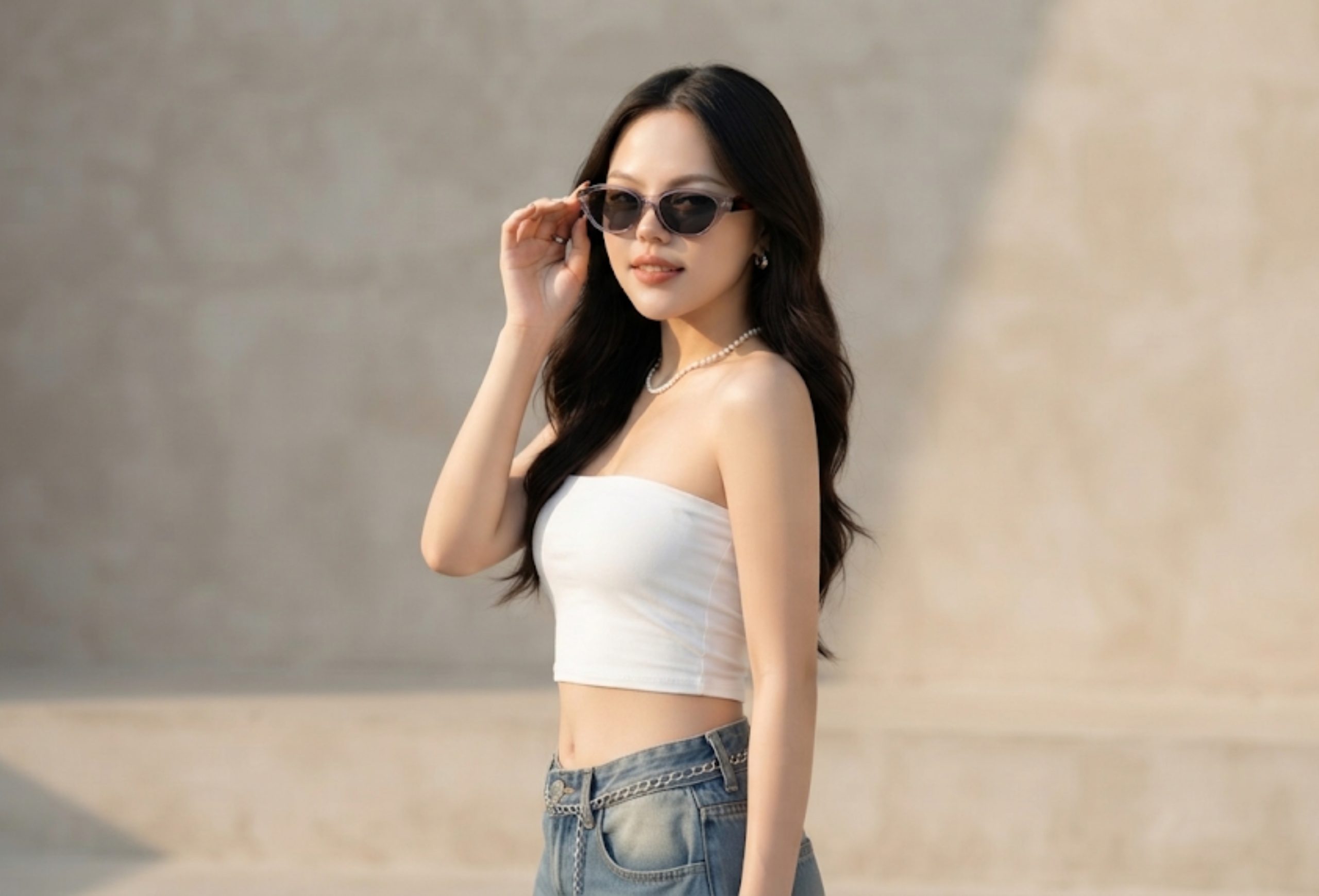 Prism Vista Cat-Eye Translucent Grey / Tortoiseshell Unisex Sunglasses - Image 4