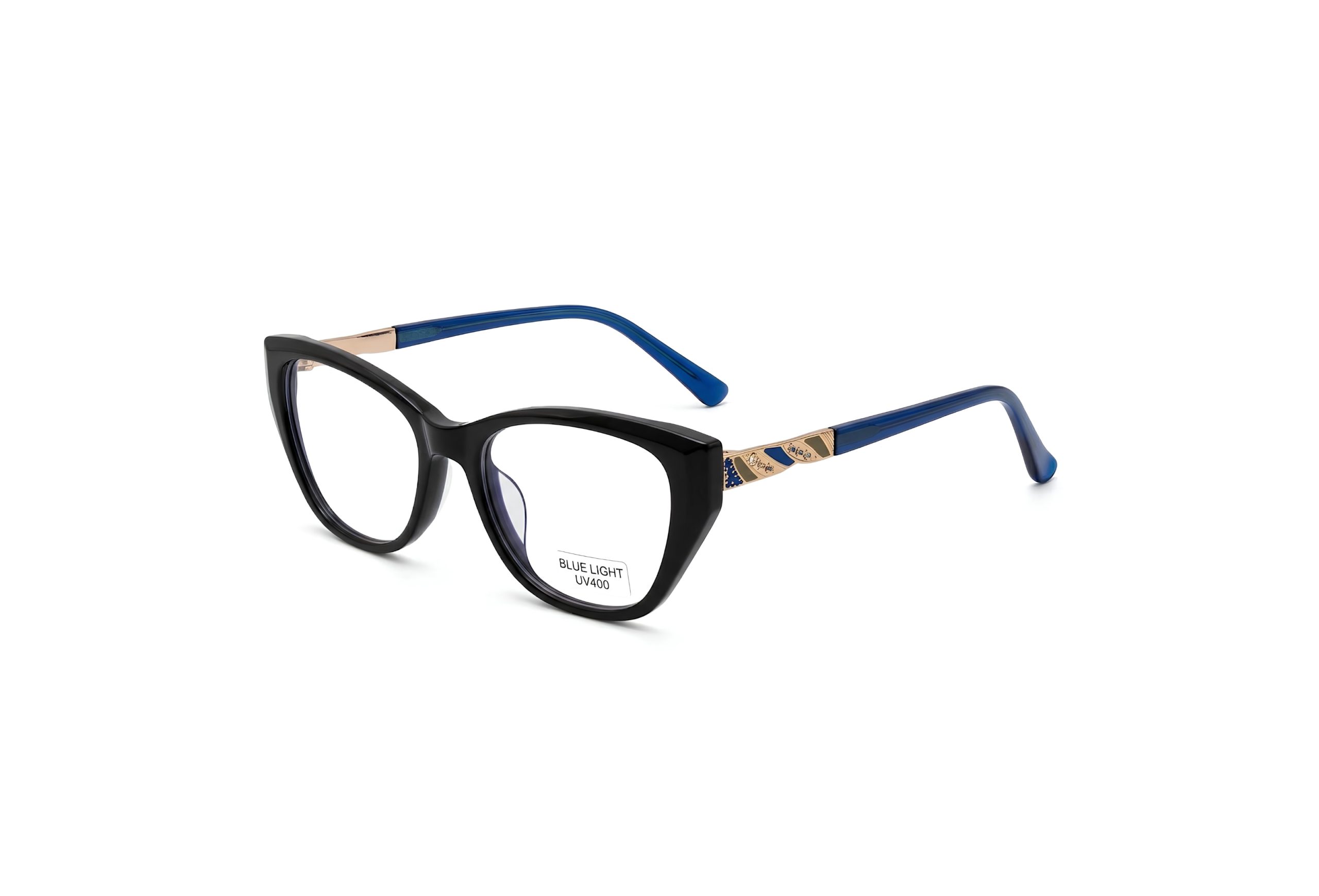 Lumina Silhouette Cat-Eye Frame Women Blue