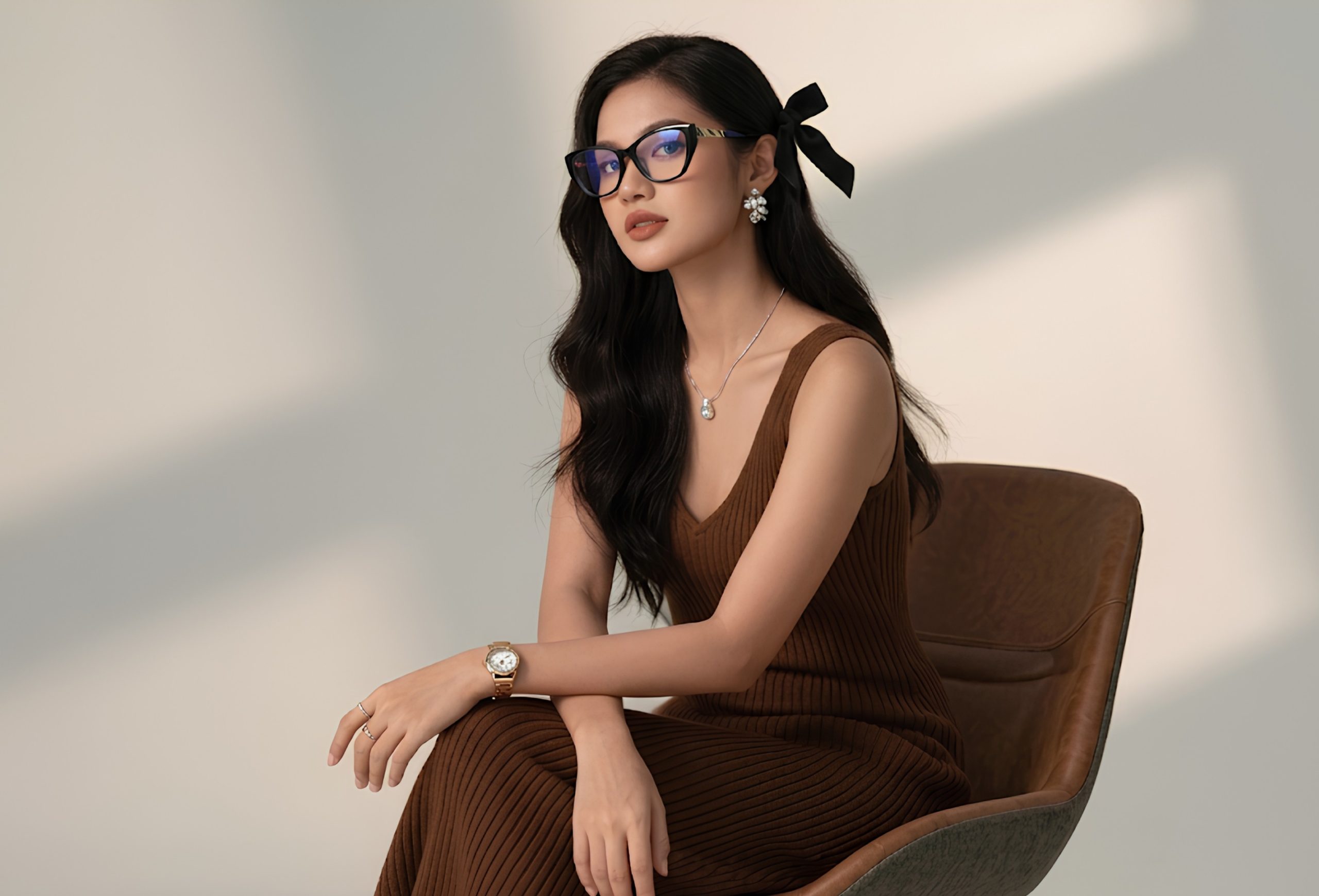 Lumina Silhouette Cat-Eye Frame Women Blue - Image 4