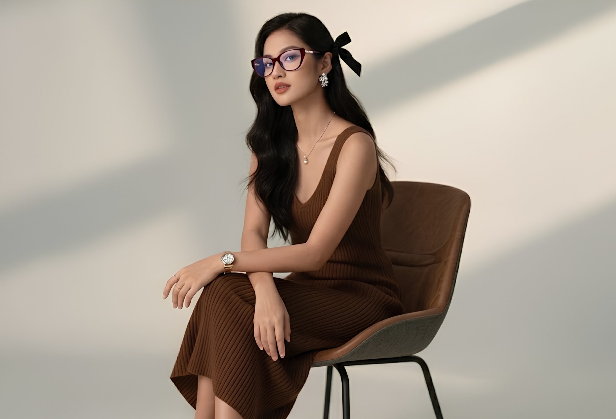 Lumina Silhouette Cat-Eye Frame Women Brown - Image 4